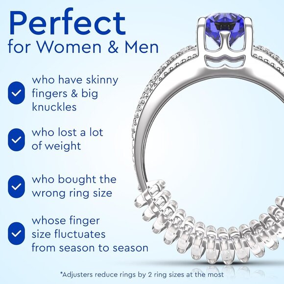 Ring Sizer Adjuster for Loose Rings 12 Pk, Guards, Spacers & Tightener UP to 6mm - Picture 7 of 8